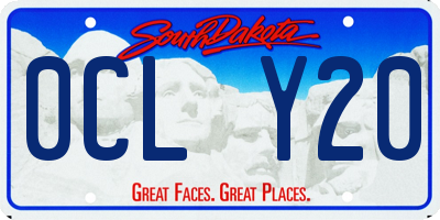 SD license plate 0CLY20