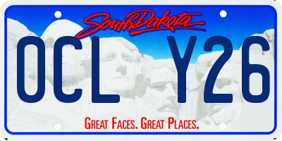 SD license plate 0CLY26