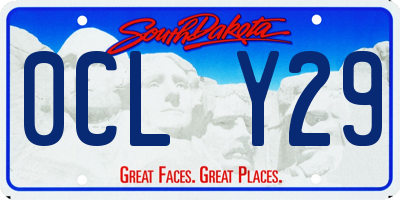 SD license plate 0CLY29