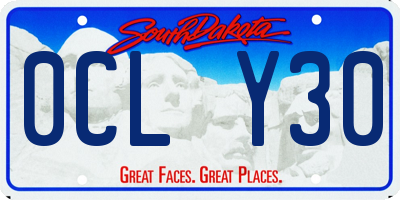 SD license plate 0CLY30