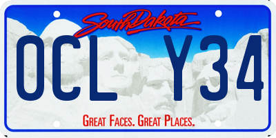 SD license plate 0CLY34