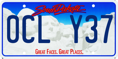 SD license plate 0CLY37