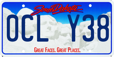 SD license plate 0CLY38