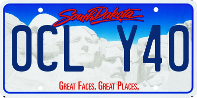 SD license plate 0CLY40
