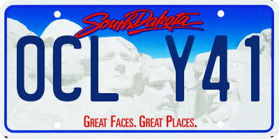 SD license plate 0CLY41