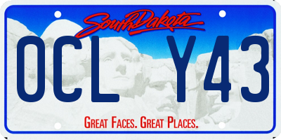 SD license plate 0CLY43