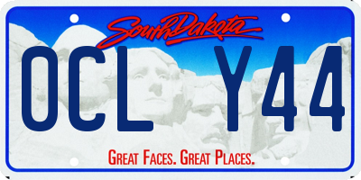 SD license plate 0CLY44