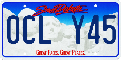 SD license plate 0CLY45