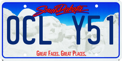 SD license plate 0CLY51