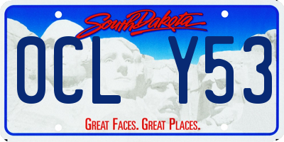 SD license plate 0CLY53