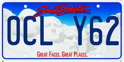 SD license plate 0CLY62
