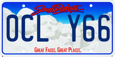SD license plate 0CLY66