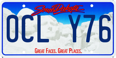 SD license plate 0CLY76