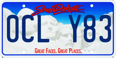 SD license plate 0CLY83