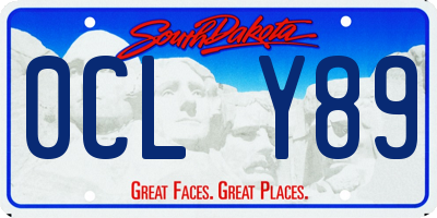 SD license plate 0CLY89
