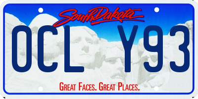 SD license plate 0CLY93