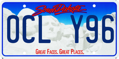 SD license plate 0CLY96