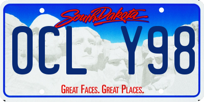 SD license plate 0CLY98