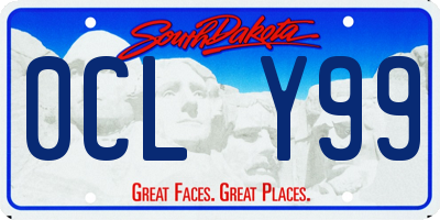 SD license plate 0CLY99