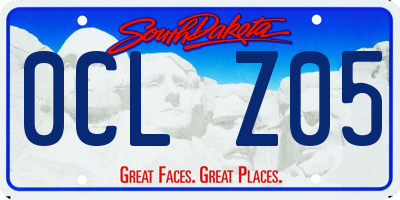 SD license plate 0CLZ05