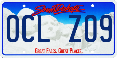 SD license plate 0CLZ09