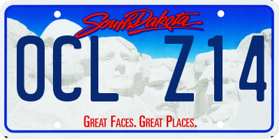 SD license plate 0CLZ14
