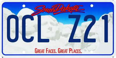 SD license plate 0CLZ21