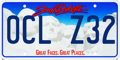 SD license plate 0CLZ32