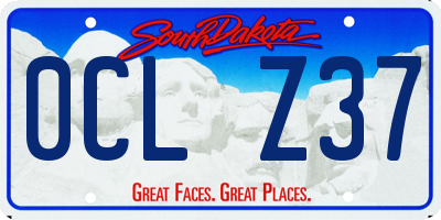 SD license plate 0CLZ37