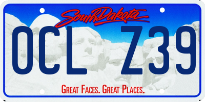 SD license plate 0CLZ39