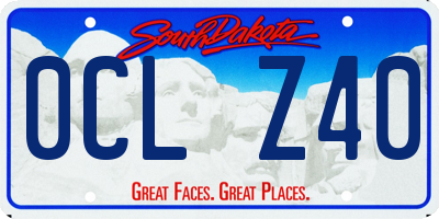 SD license plate 0CLZ40
