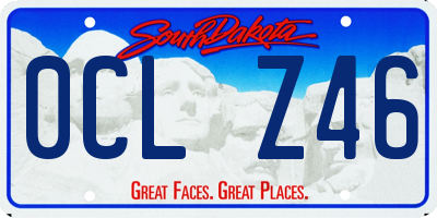 SD license plate 0CLZ46