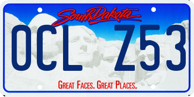 SD license plate 0CLZ53