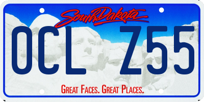 SD license plate 0CLZ55