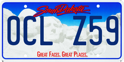 SD license plate 0CLZ59