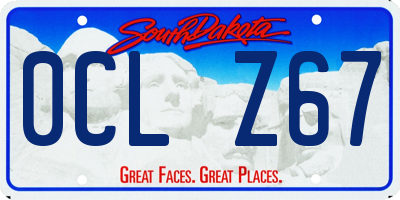 SD license plate 0CLZ67