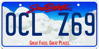 SD license plate 0CLZ69