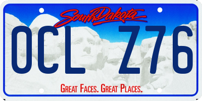 SD license plate 0CLZ76