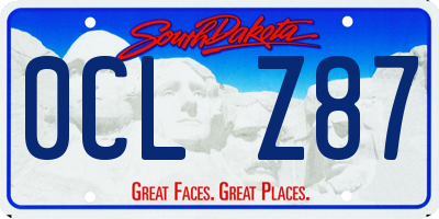 SD license plate 0CLZ87
