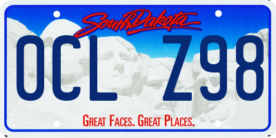 SD license plate 0CLZ98