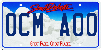 SD license plate 0CMA00