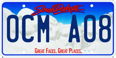 SD license plate 0CMA08