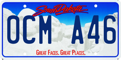 SD license plate 0CMA46