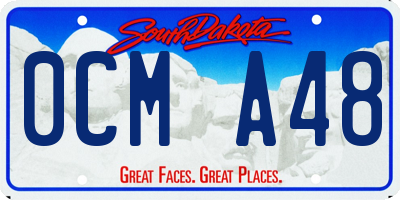 SD license plate 0CMA48