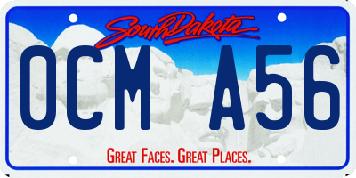 SD license plate 0CMA56
