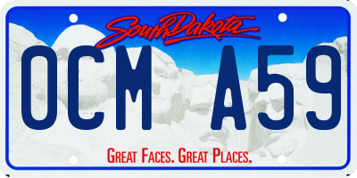 SD license plate 0CMA59