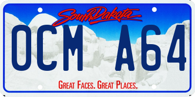 SD license plate 0CMA64