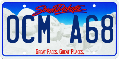 SD license plate 0CMA68