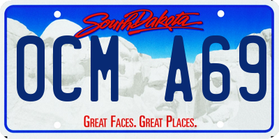 SD license plate 0CMA69
