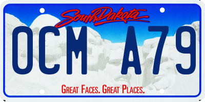 SD license plate 0CMA79